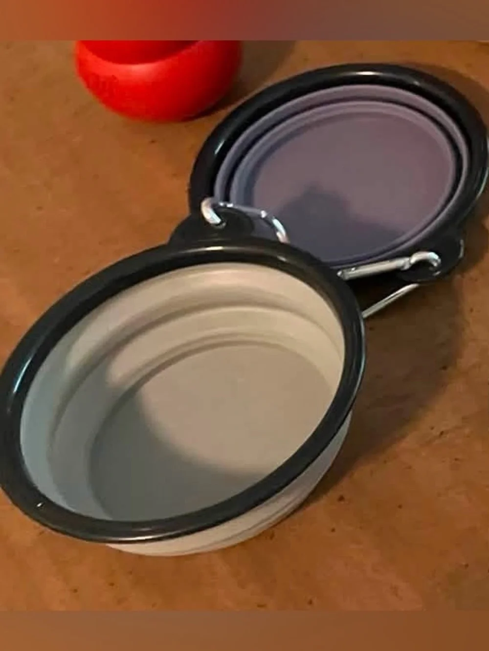 🐾 Collapsible Silicone Travel Dog Bowls Set of 2 w/ Carabiner Clips 💧